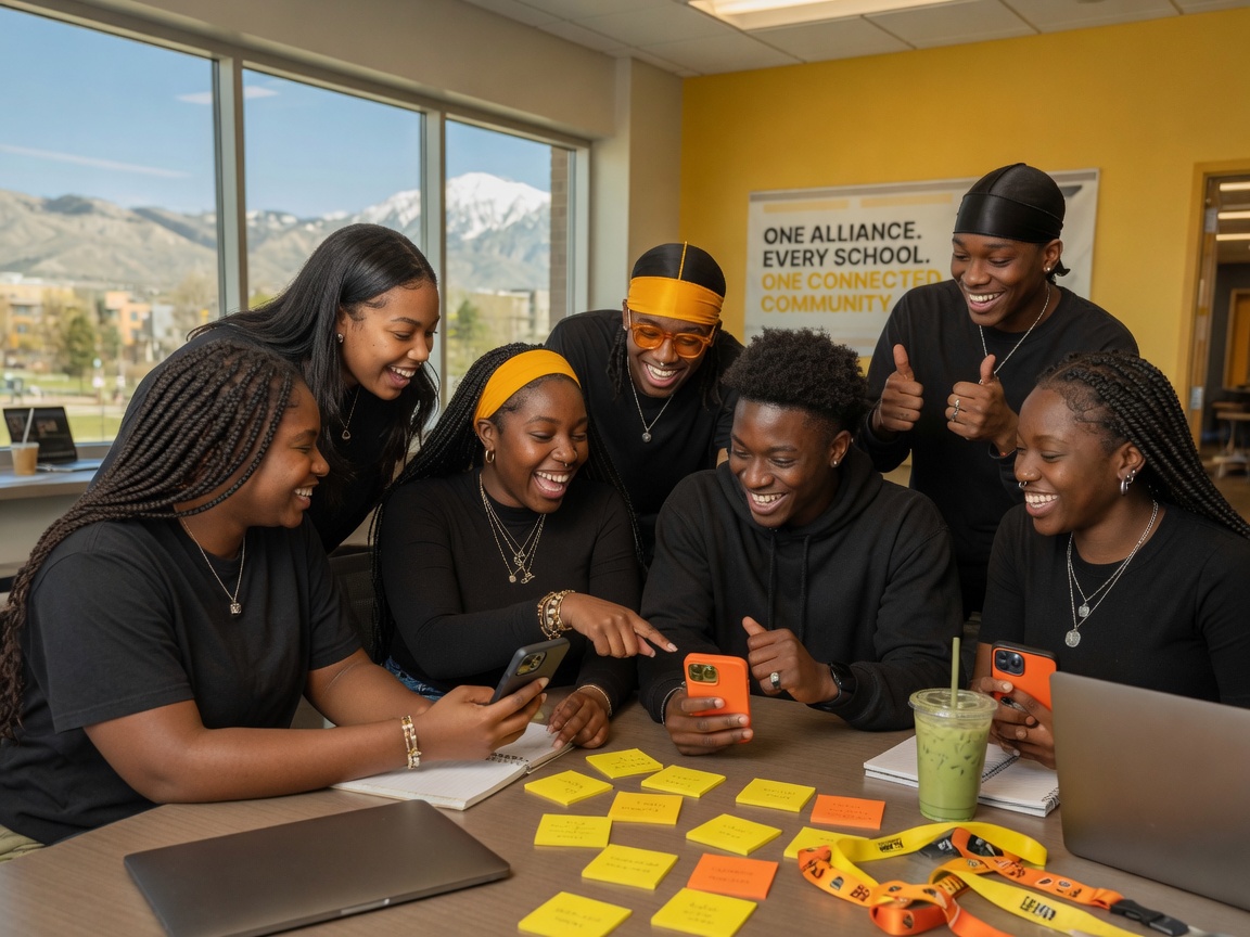 Utah BSU Alliance students collaborating